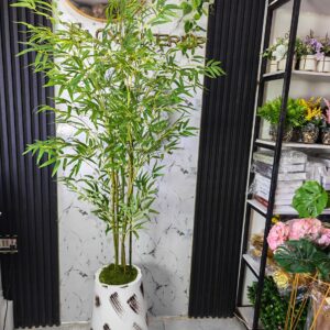 Artificial Bamboo Plant with Decorative Planter