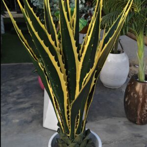 Luxury Artificial Agave Plant with Premium Decorative Planter